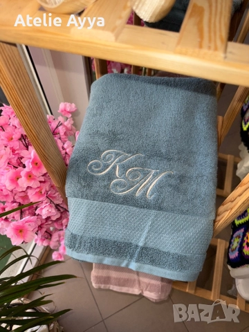 Хавлии с бродерия – за кръщене, градина, подарък, рожден ден и други поводи, снимка 13 - Хавлиени кърпи - 52259057