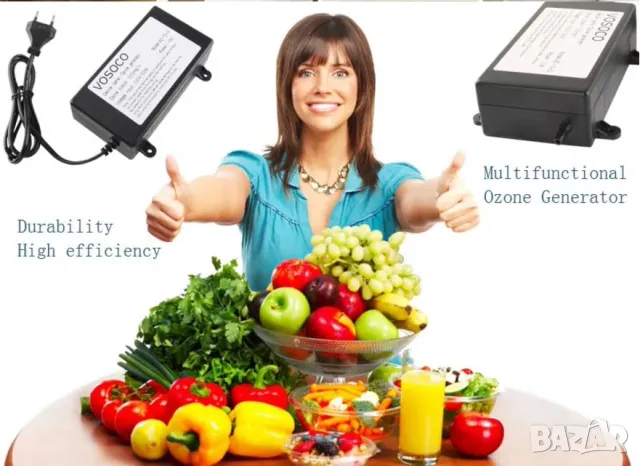 Преносим Озонатор Битов Озон Генератор на Озон за Вода Пречиствател на Въздух и Вода 1000mg/h 10W, снимка 2 - Други - 48212334