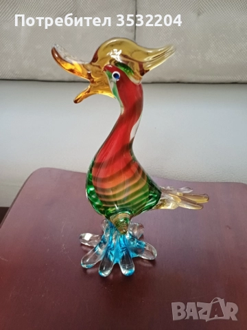 Фигура на патица от стъкло мурано, снимка 4 - Антикварни и старинни предмети - 52194458
