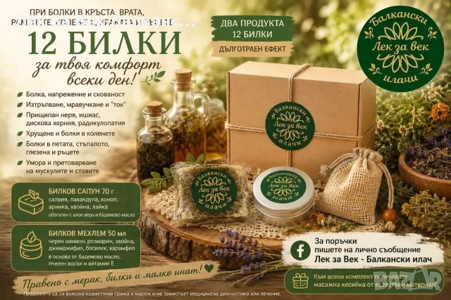 Билков комплект Дискова херния, Ишиас
