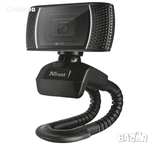 Уеб камера Trust Trino 18679, HD, микрофон, USB, черна , снимка 2 - Слушалки за компютър - 53227154