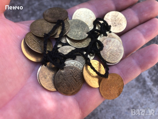 автентичен възрожденски накит за народна носия /гердан, пендари, позлата/, снимка 5 - Антикварни и старинни предмети - 51541364