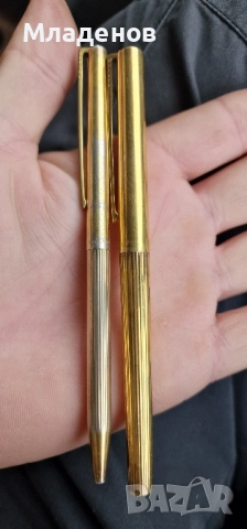 Сребърни химикалка и флумастер Dupont .