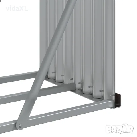 vidaXL Поставка за дърва, дървесен вид, 234x45x100 см, стомана, снимка 8 - Дърва за огрев - 56147374