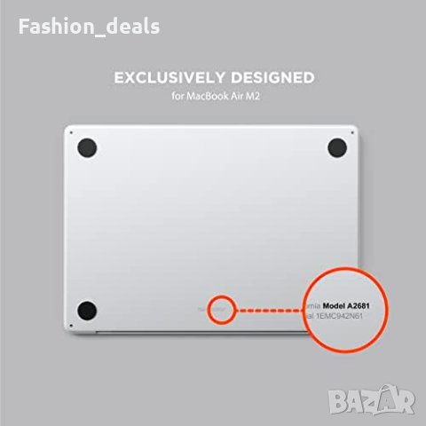 Нов Прозрачен твърд калъф за MacBook Air (M2, 2022) Подарък, снимка 3 - Фолия, протектори - 42309894