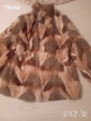 дамско палте от лисица, леко и топло 