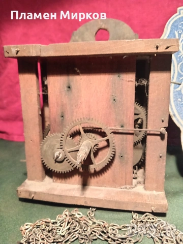 Много стар стенен часовник, снимка 3 - Антикварни и старинни предмети - 53193651