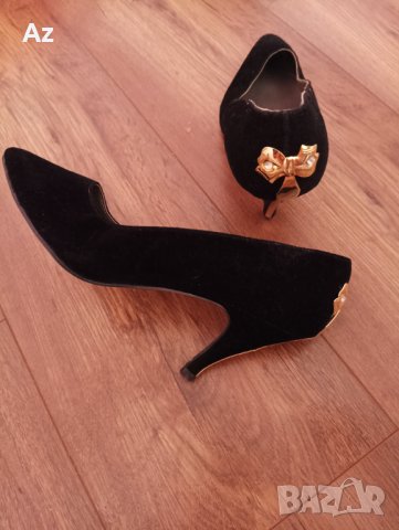 Обувки с ток панделка 🎀, снимка 2 - Дамски елегантни обувки - 40100014