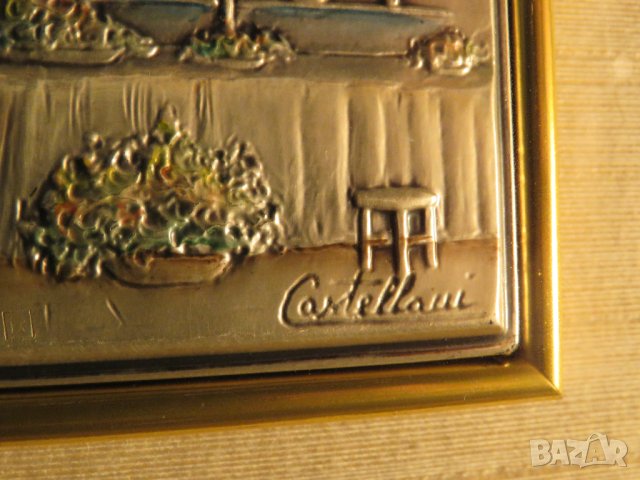 голяма стара сребърна картина ,, Старата катедрала ,,  с маркировка за сребро ( 925) - за вашия дом, снимка 4 - Картини - 40855262