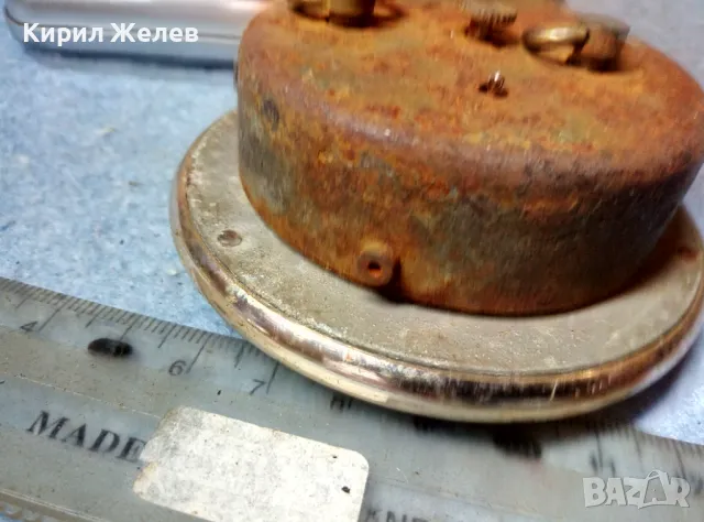 SLAVA 11 JEWELS MADE in USSR Стар КОЛЕКЦИОНЕРСКИ РУСКИ МЕХАНИЧЕН БУДИЛНИК СЛАВА 44033, снимка 5 - Антикварни и старинни предмети - 47695129