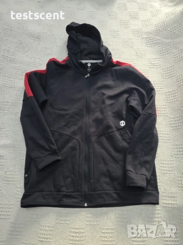 Under Armour мъжки суичър с цип и качулка – XL – Черен с червени детайли black red
