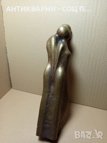 Голяма Стара Бронзова Статуя Скулптура Влюбена Двойка 6кг., снимка 5 - Антикварни и старинни предмети - 50967185