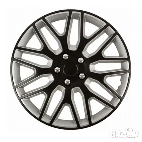 Тасове Versaco Dakar NC черни и сребристи за 14'' джанти, комплект от 4 броя