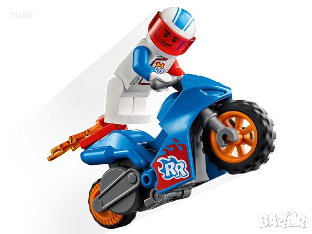 НОВИ! LEGO® City Stunt 60298 Каскадьорски мотоциклет ракета, снимка 6 - Конструктори - 40664091