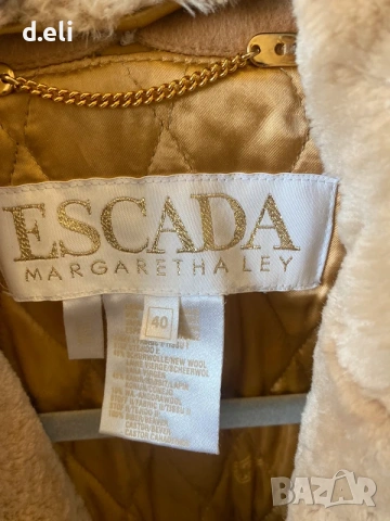 ESCADA Original Size L Страхотно палто с естествена яка, снимка 6 - Палта, манта - 53073785