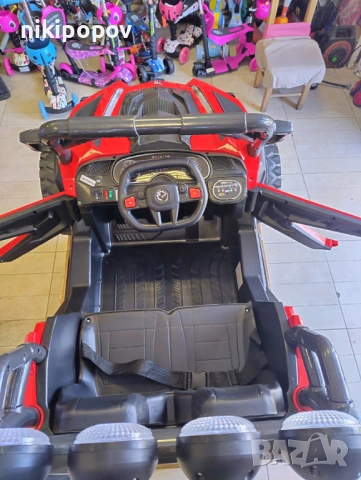 X двуместен акумулаторен джип JAKARTA 4x4 червен, снимка 8 - Детски велосипеди, триколки и коли - 53569424
