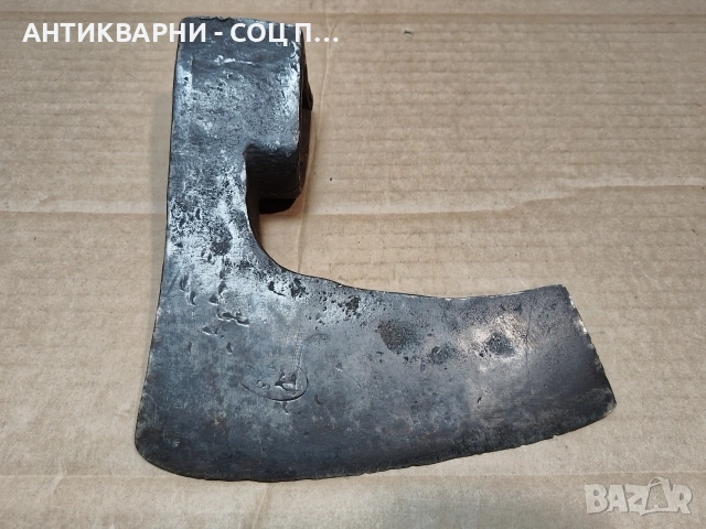 Стара Кована Руска Брадва / 1,6 кг. / ЩАМПА СЪРП И ЧУК! / НОМЕР 1695., снимка 4 - Антикварни и старинни предмети - 53789192