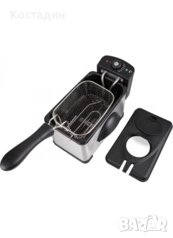 Фритюрник Voltz, 2000W, 2л./ 3л., демонтиращ се съд, капак и филтър,инокс, 2 ГОДИНИ ГАРАНЦИЯ, снимка 9 - Фритюрници - 52459987