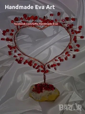  Подарък за Юбилей, Годеж, Рожден ден- Дръвче от полускъпоценни камъни по избор и Ваша снимкаа, снимка 4 - Романтични подаръци - 49054002