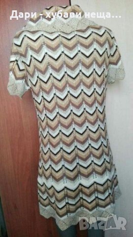 Туника в бежово и златисто🍀❤M/L,L🍀❤арт.4050, снимка 3 - Блузи - 35733850