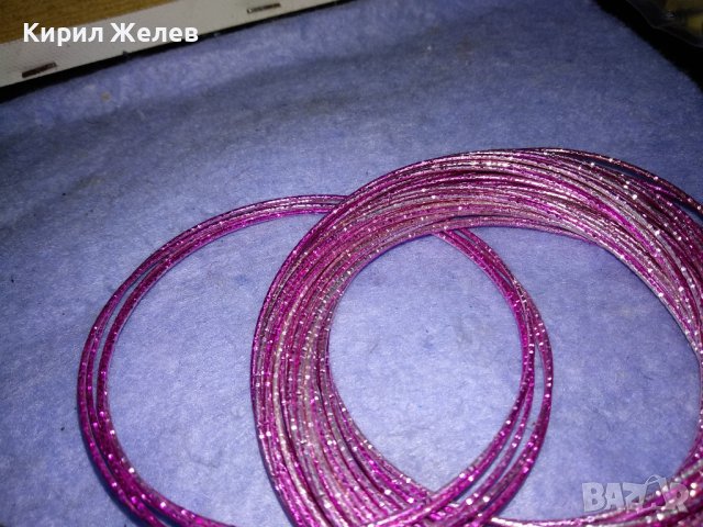 КОМПЛЕКТ ФЕШЪН АРТ МЕТАЛНИ ЦИКЛАМЕНИ ГРИВНИ 37516, снимка 6 - Гривни - 40856394