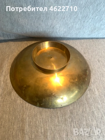 Месингова и емайлирана купа, снимка 5 - Антикварни и старинни предмети - 53584197