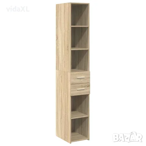 vidaXL Тесен шкаф, сонома дъб, 30x42,5x225 см, инженерно дърво, снимка 6 - Бюфети - 56146897