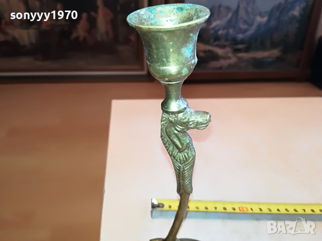 СВЕЩНИК КОН-МЕД МЕСИНГ ВНОС SWISS 2102231634, снимка 5 - Антикварни и старинни предмети - 39755449