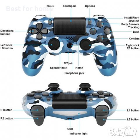Контролер/ геймпад/ джойстик безжичен за PC/PS4, снимка 10 - Аксесоари - 40137119