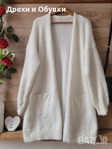 Дълга пухена мека жилетка 