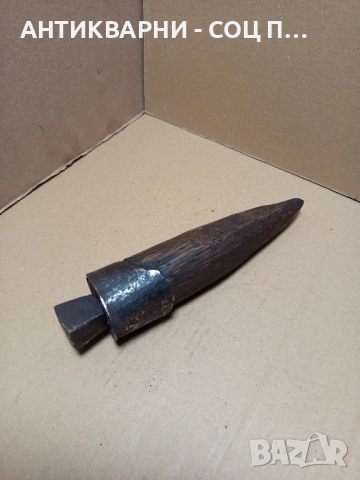 Стара Ръчно Кована Наковалня За Клепане На Коси Коса. 