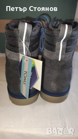 Разкошни мъжки боти от естествен велур TOMS №47 1/2, снимка 6 - Мъжки боти - 42228604