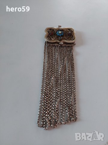 Стара европейска сребърна гривна(филигран позлата), снимка 15 - Гривни - 40865912