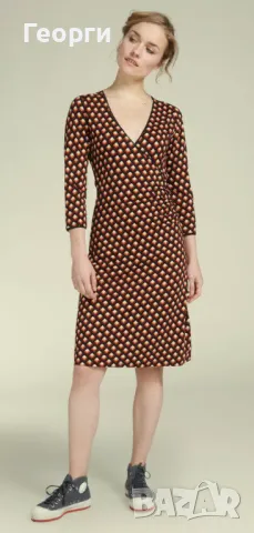 Елегантна всекидневна зелена рокля King Louie, допущам коментар по цената, снимка 4 - Рокли - 50421495