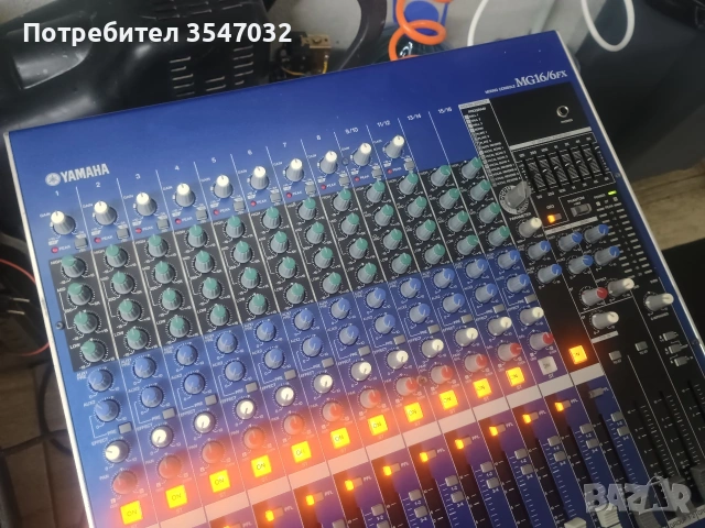Пулт YAMAHA MG16 6FX, снимка 4 - Ресийвъри, усилватели, смесителни пултове - 53252977