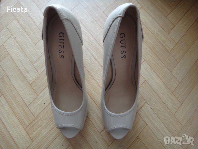 Официални обувки Guess, оригинални, на ток и платформа, лачени, снимка 6 - Дамски обувки на ток - 39382611