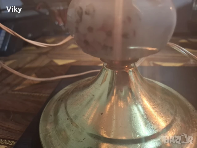 Порцеланови руски съветски нощни лампи вълшебни три позиционни витраж, снимка 12 - Настолни лампи - 51091322