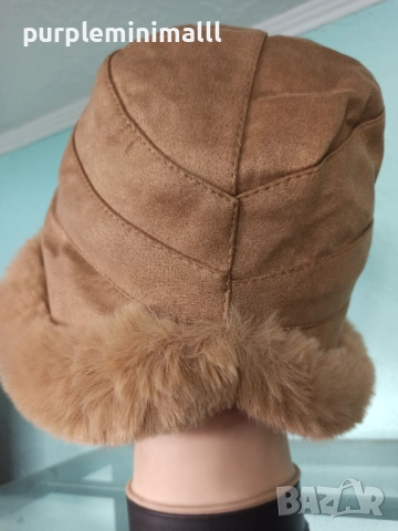 Дамска зимна шапка, снимка 4 - Шапки - 52753729