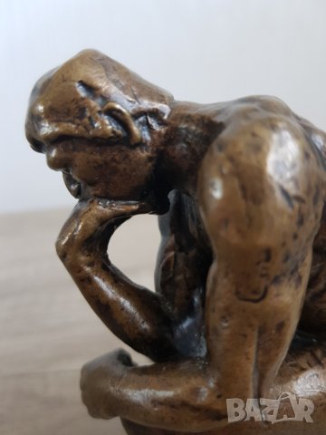Стара бронзова фигура "Мислителят", снимка 10 - Антикварни и старинни предмети - 42417049