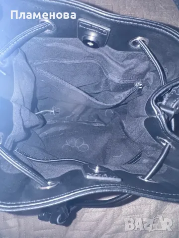 Черна дамска чанта с бродирани цветя , снимка 5 - Чанти - 48960013