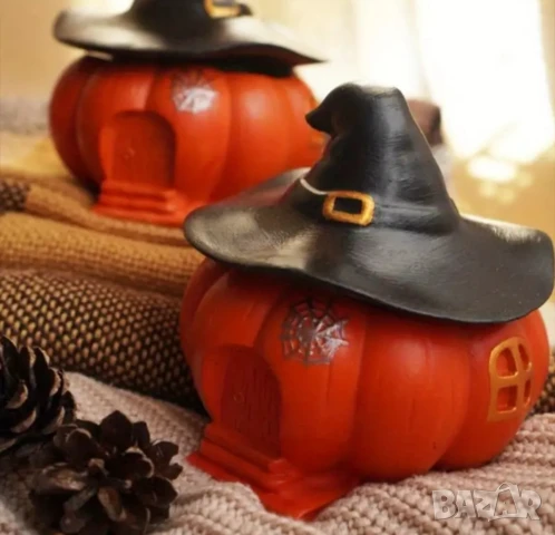 Молд бурканче тиква с шапка Хелоуин , снимка 6 - Форми - 51291388