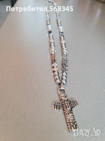 Мъжки гердан.Ръчна изработка. Стомана., снимка 4 - Колиета, медальони, синджири - 51438941