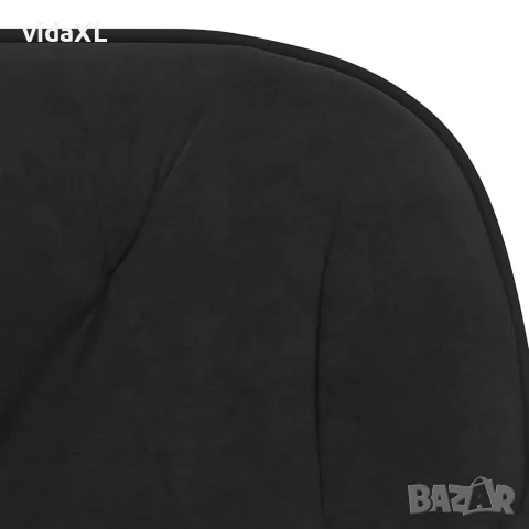 vidaXL Въртящ офис стол, черен, кадифе, снимка 7 - Столове за офис - 56147109