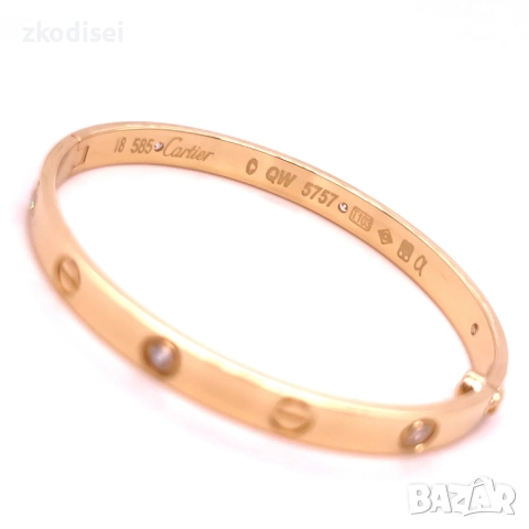 Златна дамска гривна Cartier 11,45гр. 14кр. проба:585 модел:34587-1, снимка 2 - Гривни - 52533194