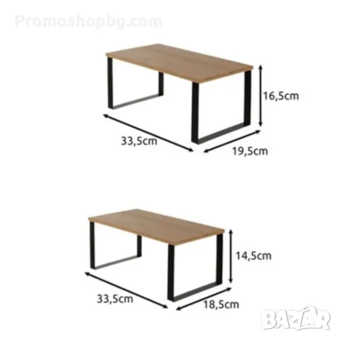 Комплект 2 бр кухненски рафтове Ruhhy, бамбукови, 34х20 см, снимка 2 - Органайзери - 50077287