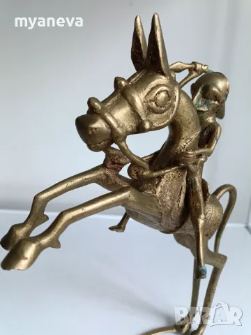 Африканска, бронзова скулптура с ловна сцена. , снимка 9 - Статуетки - 49119036