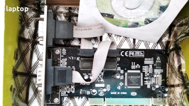 PCI мултуком multicom 2 х RS232 COM port платка MosCHip с чипове 9865, снимка 2 - Други - 34643607
