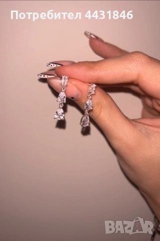 Сребърни обици капчици