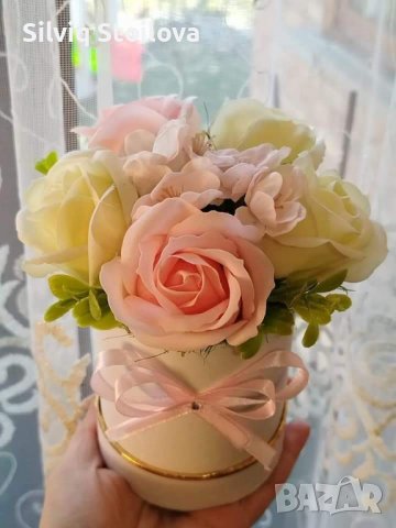 Нежни букети със сапунени цветя , снимка 6 - Подаръци за жени - 39644069