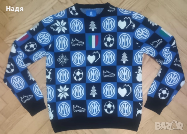 Коледен пуловер на Интер (Официален продукт), снимка 2 - Пуловери - 52865870
